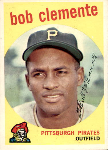 1959 Topps #478 Roberto Clemente UER/The words the best run together