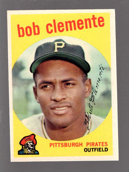 1959 Topps #478 Roberto Clemente UER/The words the best run together