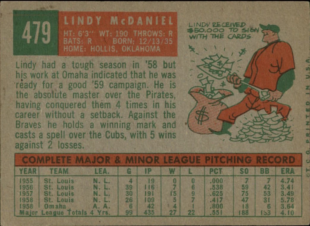 1959 TOPPS BASEBALL ASSORTED SINGLES U-PICK #362-556 - Picture 394 of 488