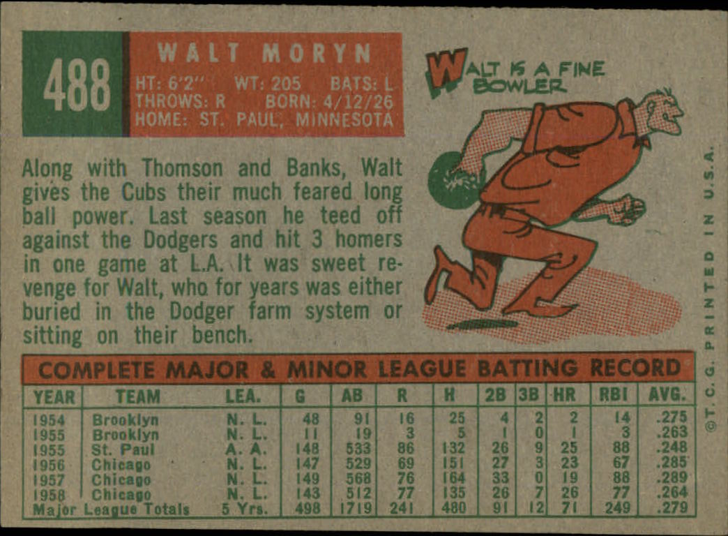 1959 TOPPS BASEBALL ASSORTED SINGLES U-PICK #362-556 - Picture 418 of 488