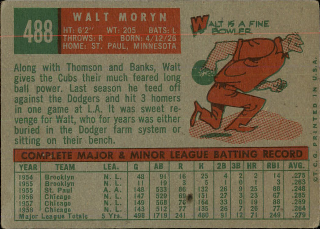 1959 TOPPS BASEBALL ASSORTED SINGLES U-PICK #362-556 - Picture 420 of 488