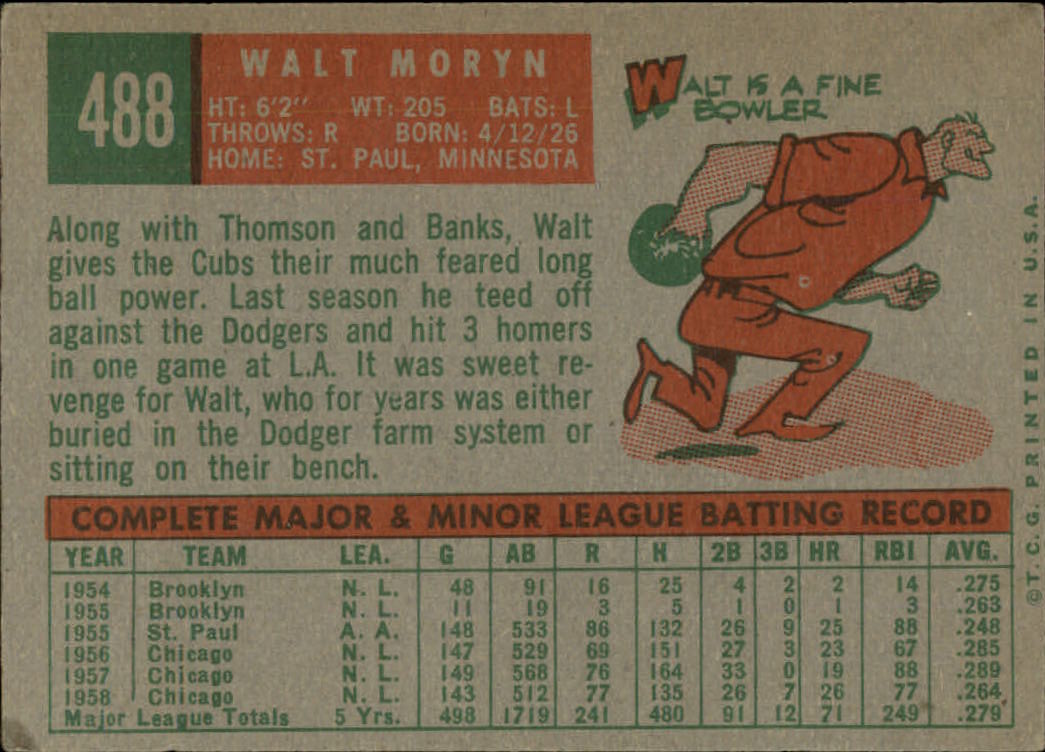 1959 TOPPS BASEBALL ASSORTED SINGLES U-PICK #362-556 - Picture 422 of 488