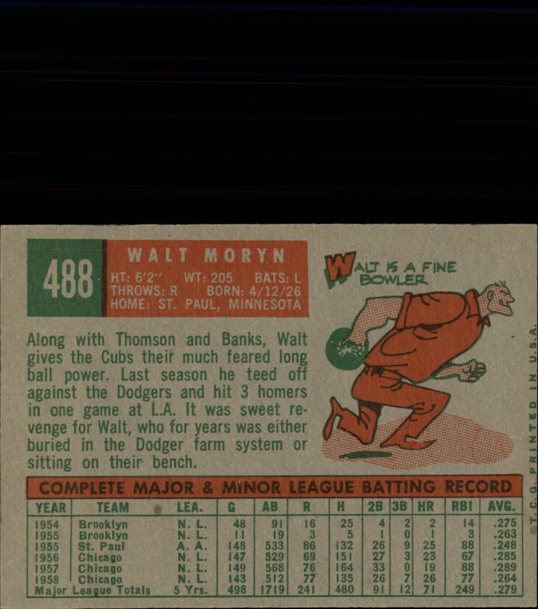 1959 TOPPS BASEBALL ASSORTED SINGLES U-PICK #362-556 - Picture 424 of 488