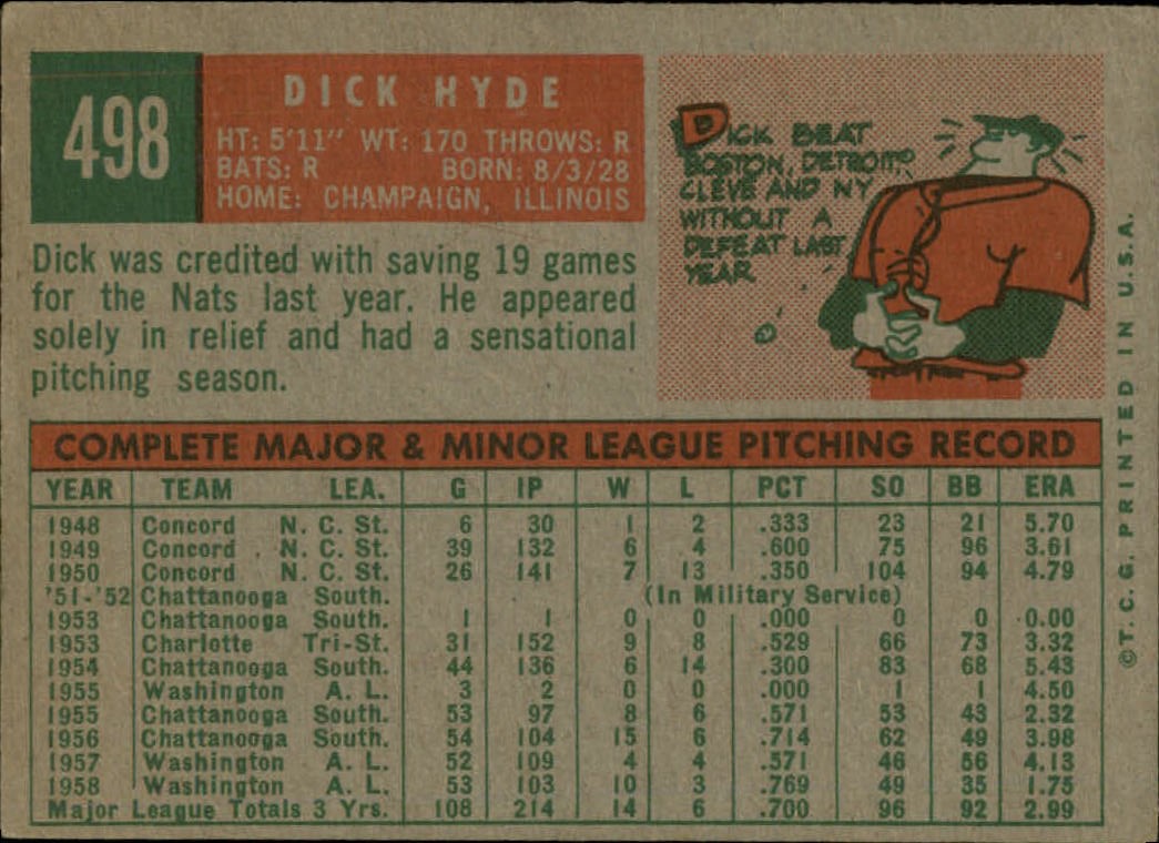 1959 TOPPS BASEBALL ASSORTED SINGLES U-PICK #362-556 - Picture 436 of 488