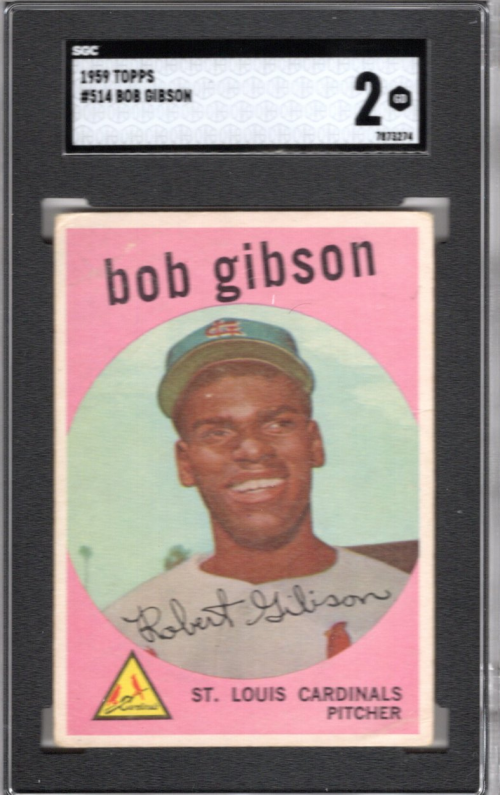 1960 Topps #73 Bob Gibson St. Louis Cardinals Baseball Card Sgc 5 Ex