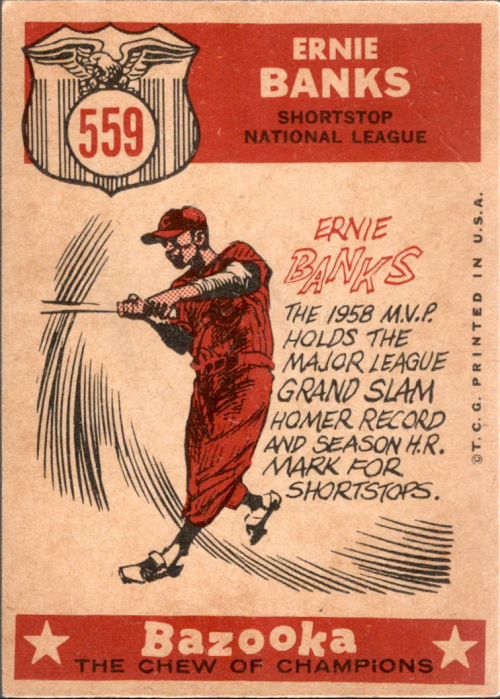 1959 Topps #559 Ernie Banks AS back image