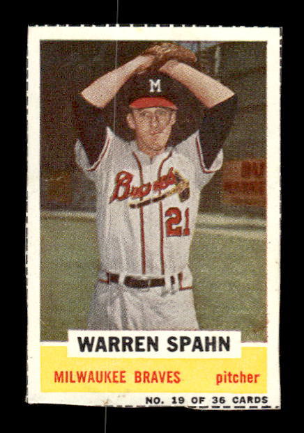 1956 Topps Warren Spahn milwaukee Braves-pitcher Baseball 