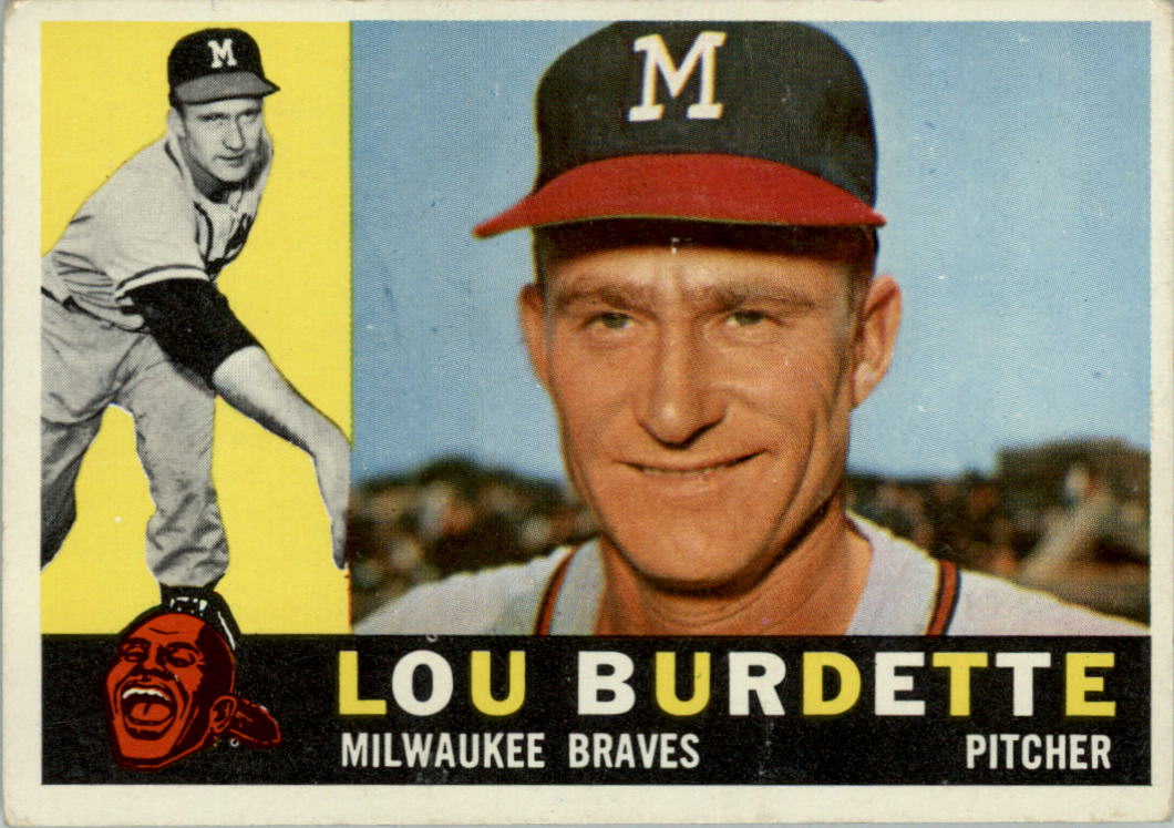 1957 Topps # 208 Lew Burdette Milwaukee Braves