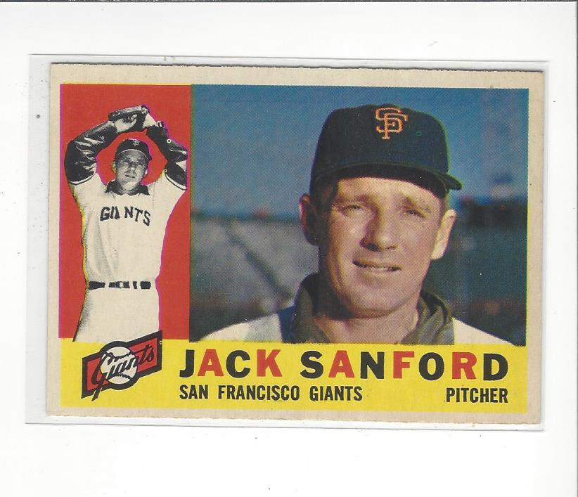 1960 Topps #165 Jack Sanford