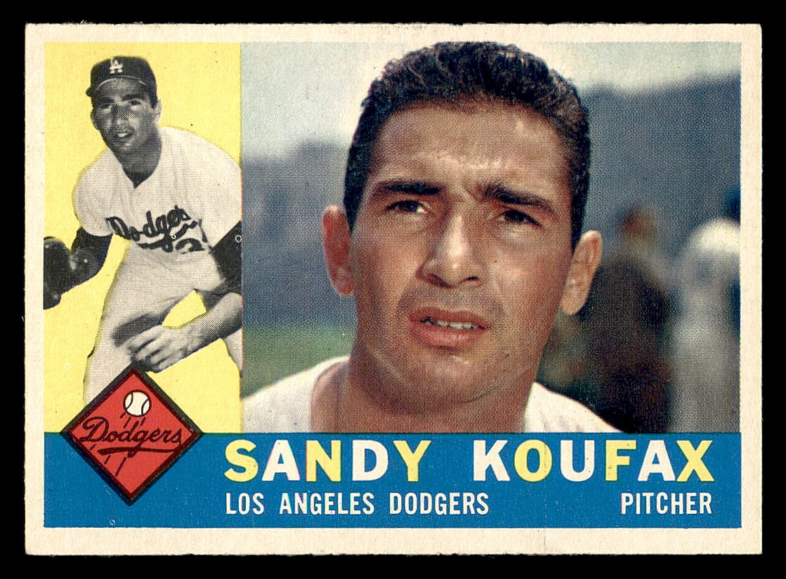 Lot of (3) Sandy Koufax Baseball Cards with 1959 Topps #163, 1960