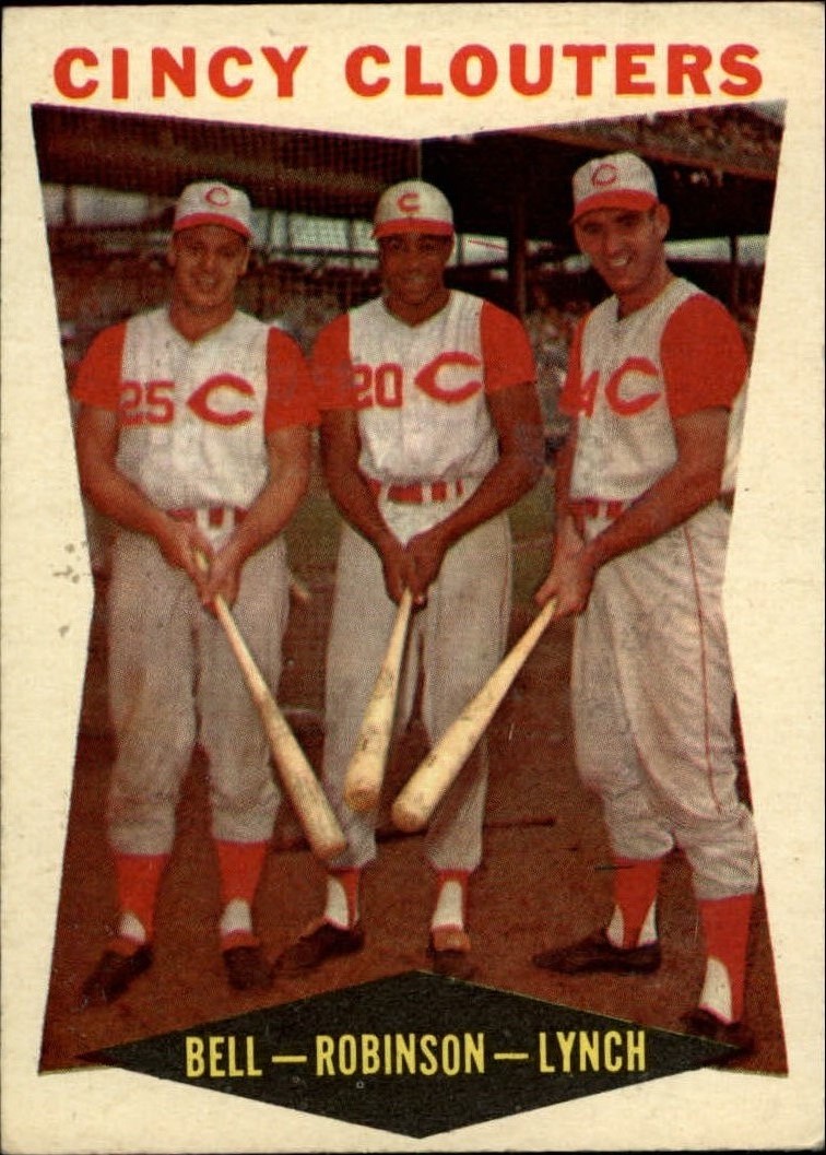 1960 Topps #352 Cincy Clouters/Gus Bell/Frank Robinson/Jerry Lynch