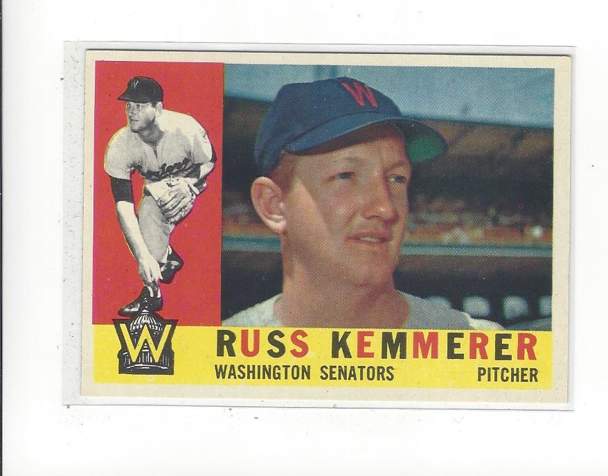 1960 Topps #362 Russ Kemmerer