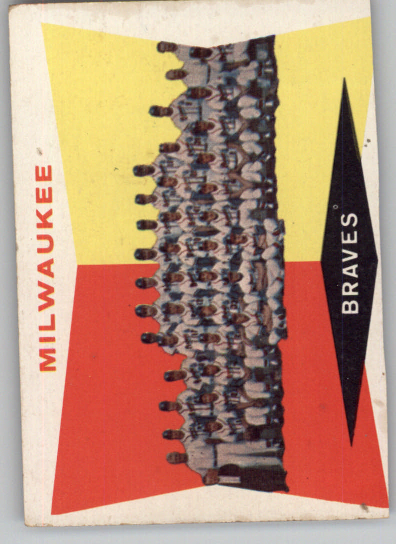 1960 Topps #381A Milwaukee Braves CL WB