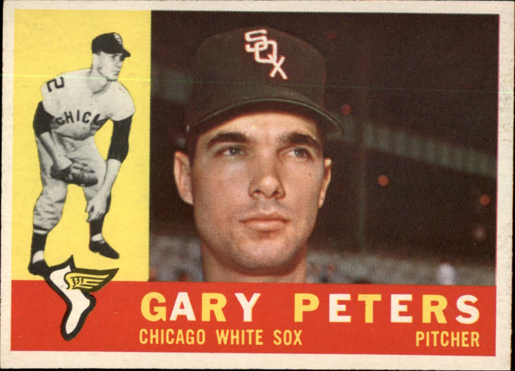 1960 Topps #407A Gary Peters RC WB/Photo actually J.C. Martin