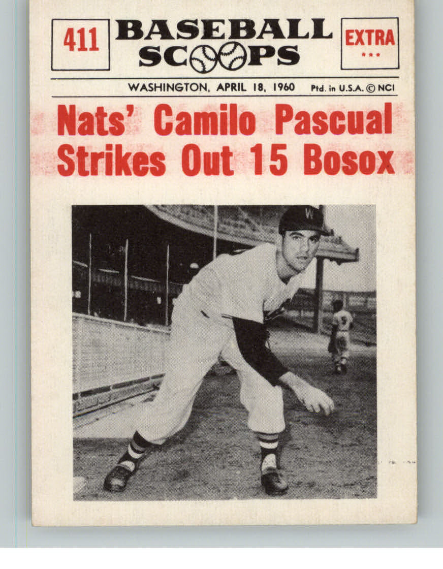 1961 Nu-Card Scoops #411 Camilo Pascual