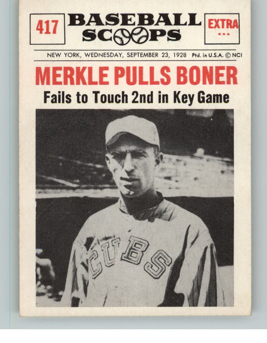 1961 Nu-Card Scoops #417 Fred Merkle