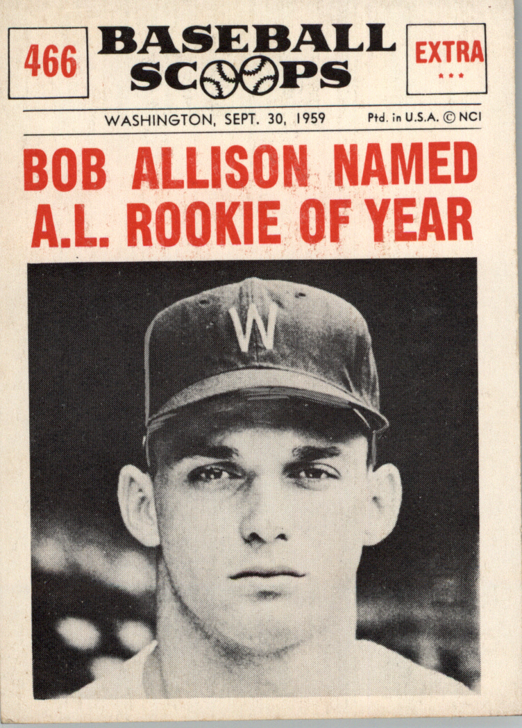 1961 Nu-Card Scoops #466 Bob Allison