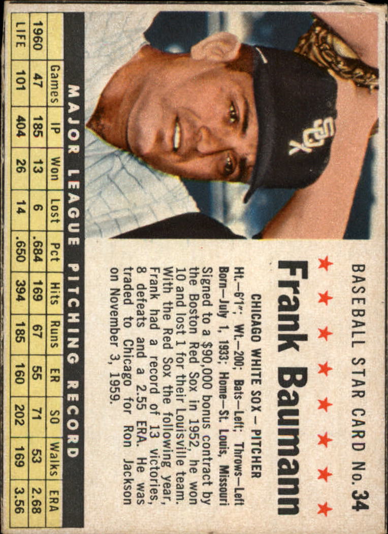 1961 Post #34 Frank Baumann BOX only
