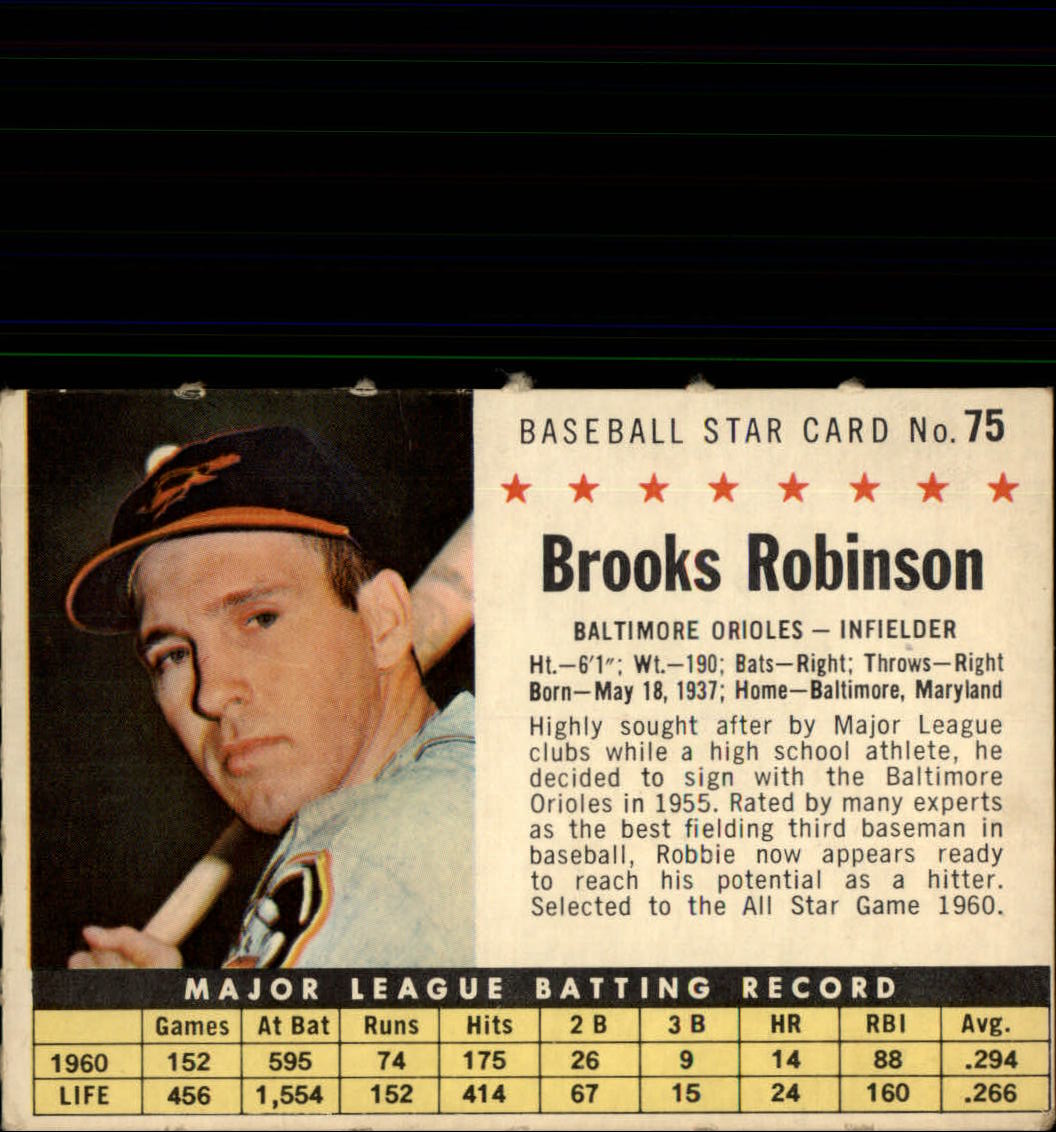 1961 Post #75A Brooks Robinson COM