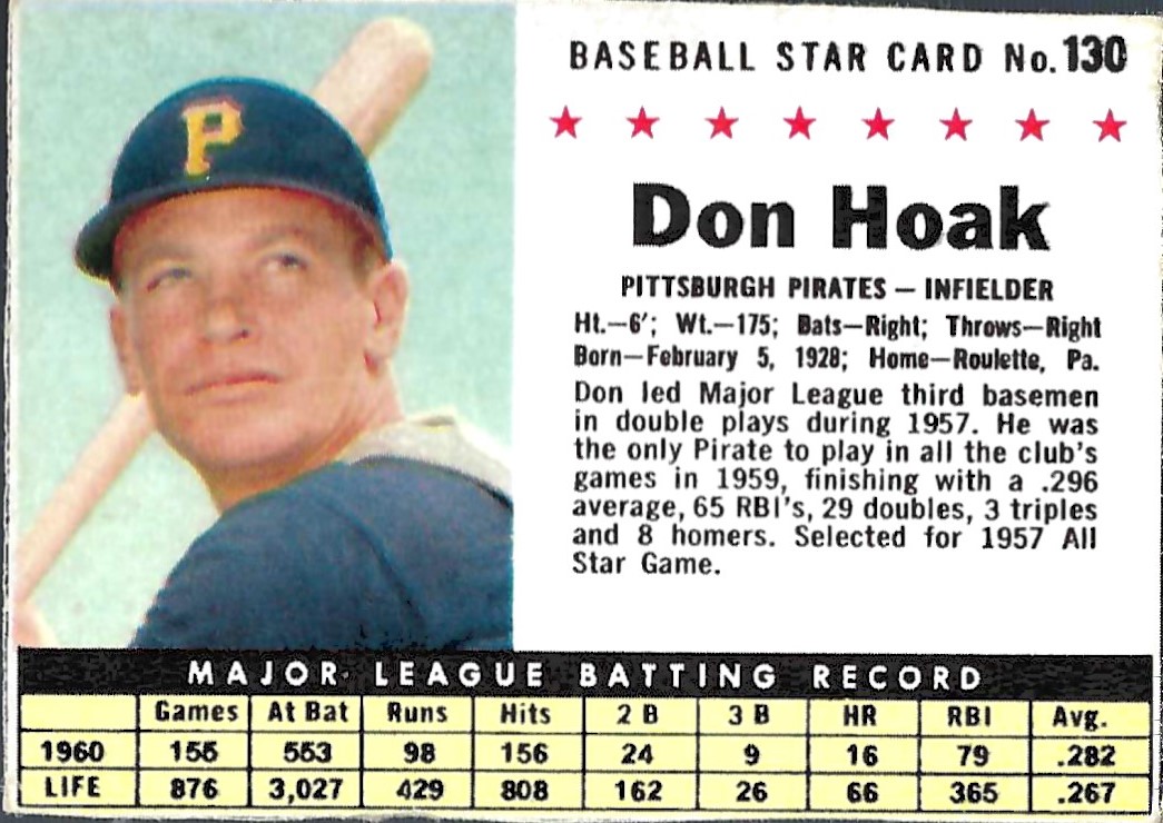 1961 Post #130A Don Hoak COM