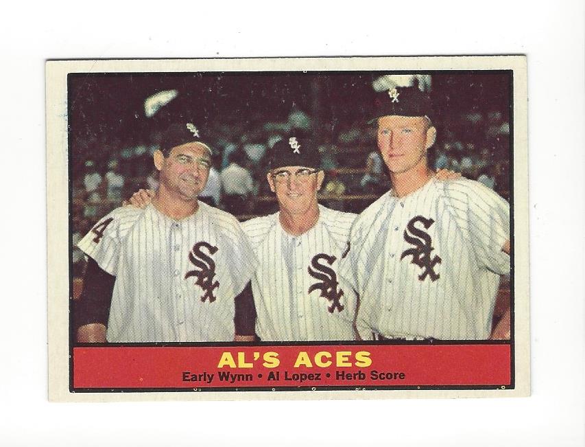 1961 Topps #337 Al's Aces/Early Wynn/Al Lopez/Herb Score
