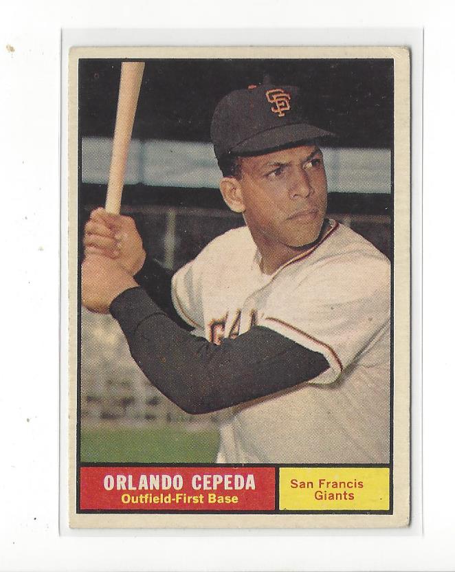 1961 Topps #435 Orlando Cepeda UER/San Francis on/card front