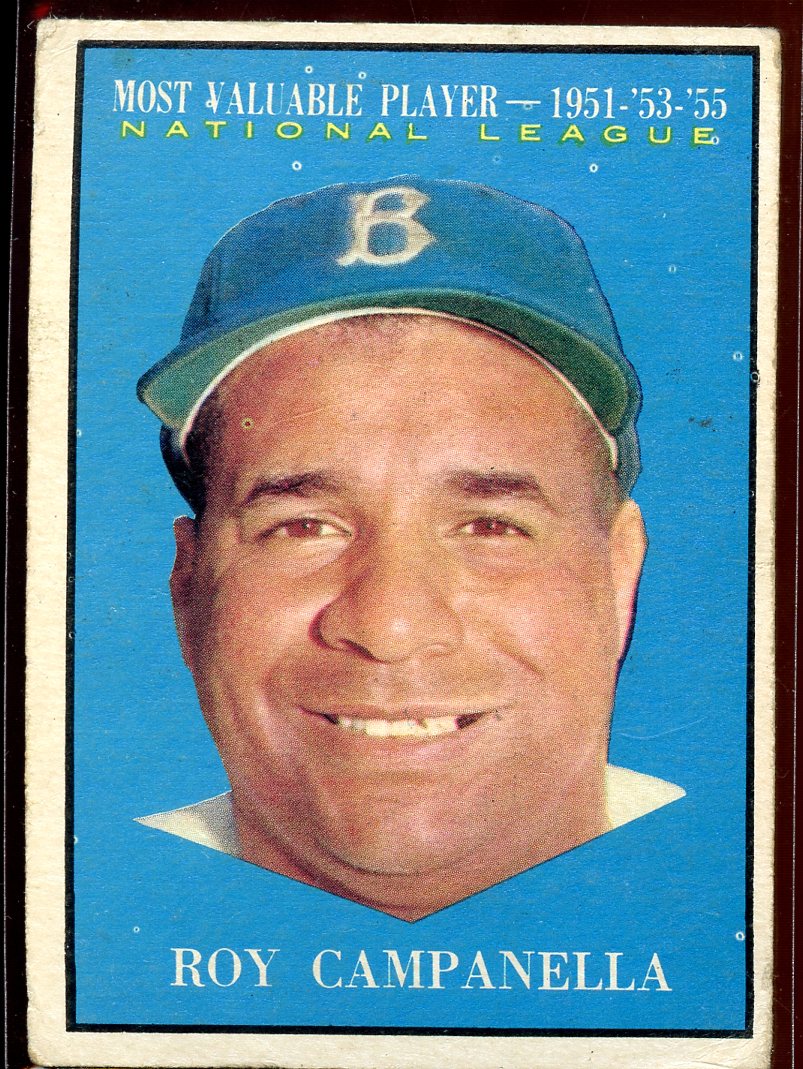 1961 Topps #480 Roy Campanella MVP - VG