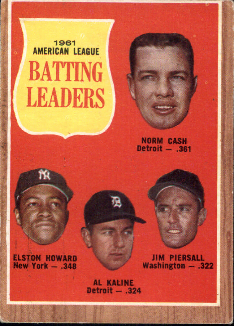 1962 Topps #51 AL Batting Leaders/Norm Cash/Jim Piersall/Al Kaline/Elston Howard