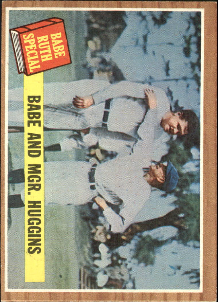 1962 Topps #137 Babe Ruth Special 3/Babe with Mgr. Huggins