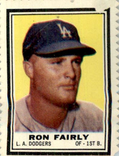 1962 Topps Stamps #134 Ron Fairly