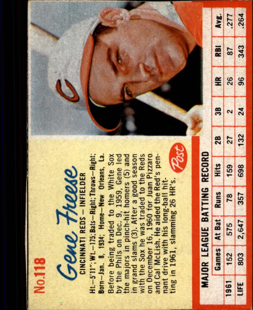 1962 Post #118 Gene Freese