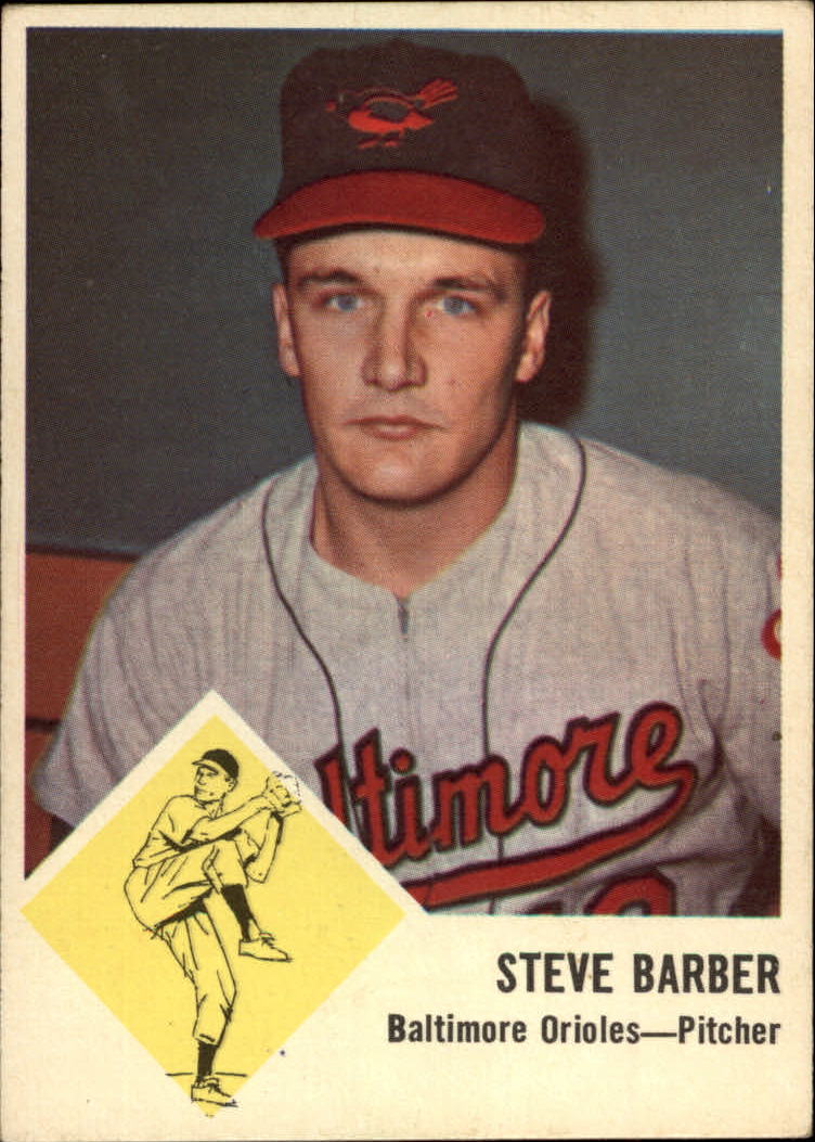 1963 Fleer #1 Steve Barber