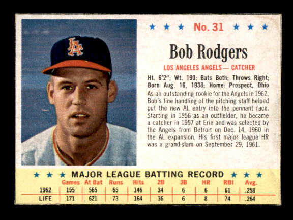 1963 Post #31 Bob Rodgers