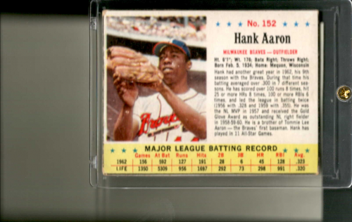 1963 Post #152 Hank Aaron