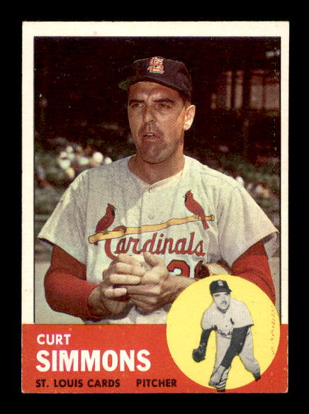 1963 Topps #22 Curt Simmons