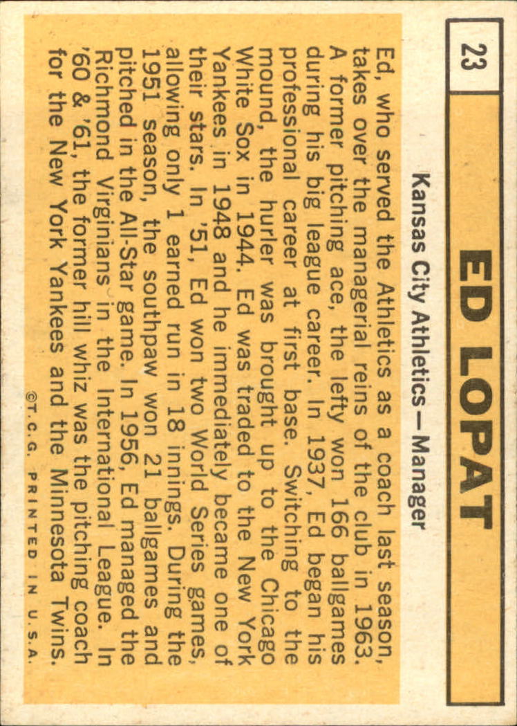 1963 TOPPS BASEBALL ASSORTED SINGLES U-PICK #2-73 - Picture 100 of 483