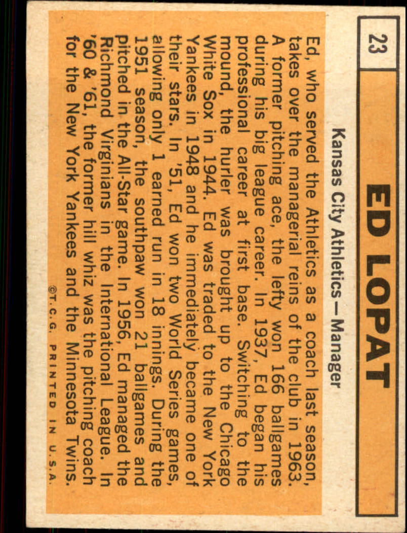 1963 TOPPS BASEBALL ASSORTED SINGLES U-PICK #2-73 - Picture 104 of 483
