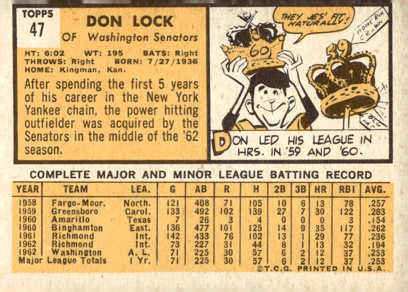 1963 TOPPS BASEBALL ASSORTED SINGLES U-PICK #2-73 - Picture 289 of 483
