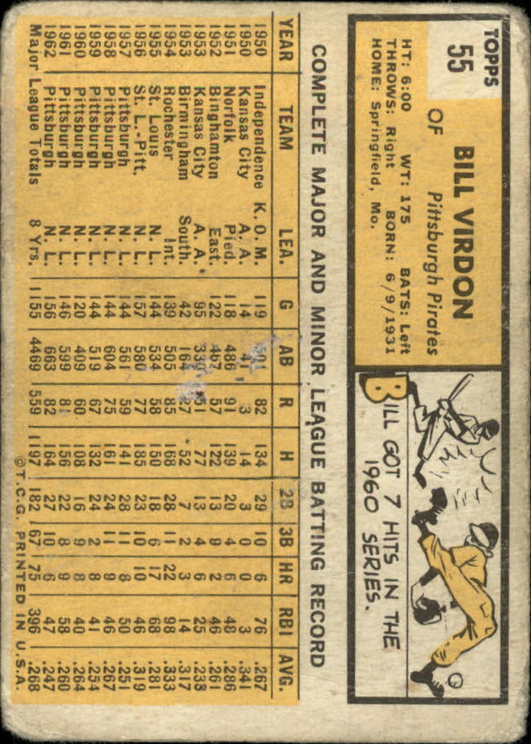 1963 TOPPS BASEBALL ASSORTED SINGLES U-PICK #2-73 - Picture 351 of 483