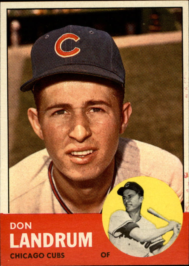 1963 Topps #113 Don Landrum UER/Photo is actually Ron Santo