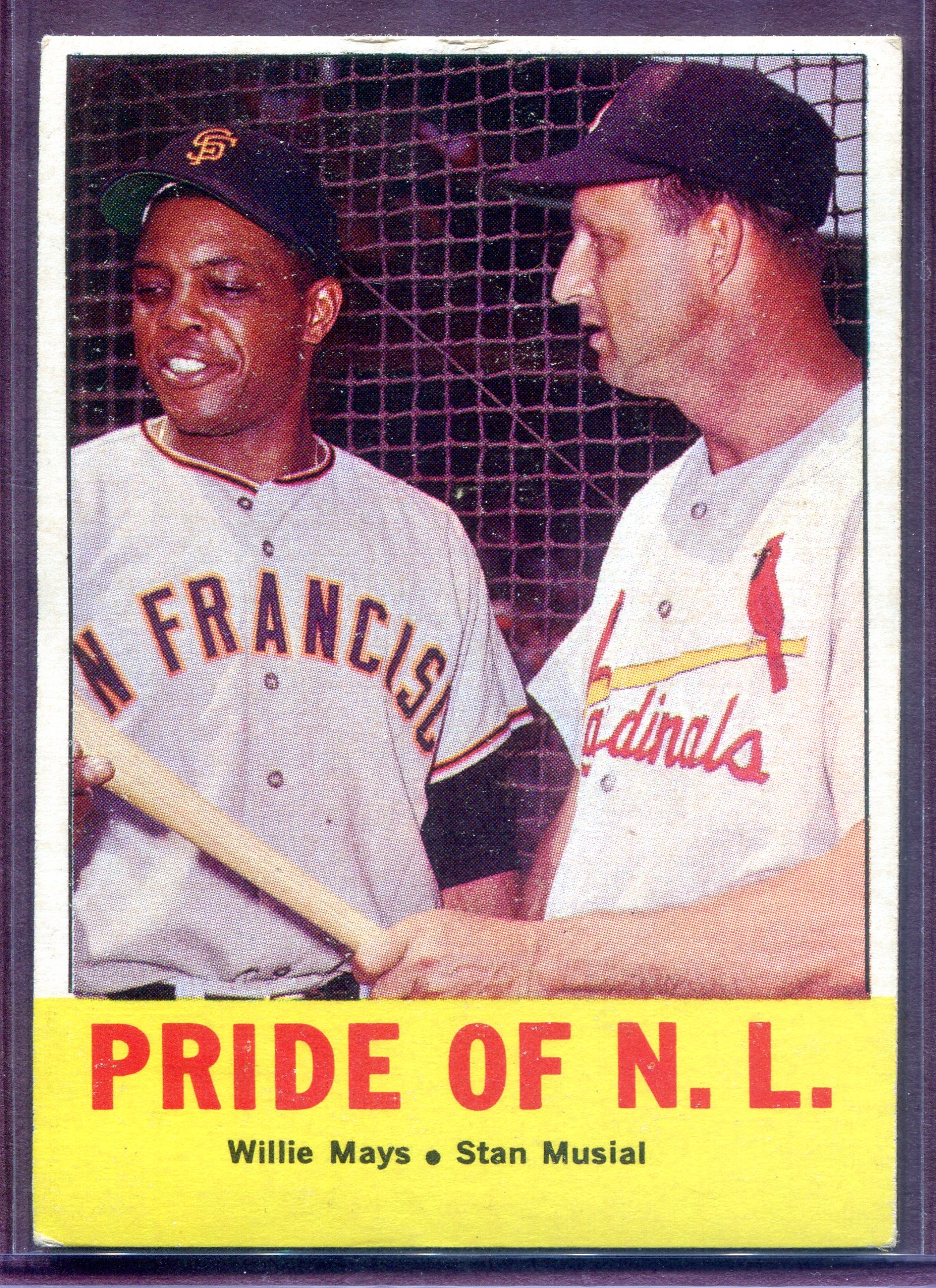 1963 Topps #138 Pride of NL/Willie Mays/Stan Musial
