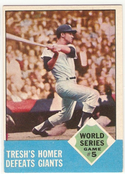 1963 Topps #146 World Series Game 5/Tom Tresh