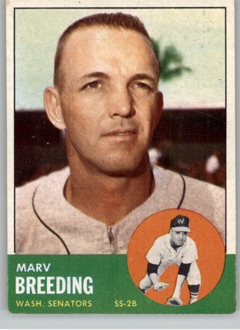 1963 Topps #149 Marv Breeding