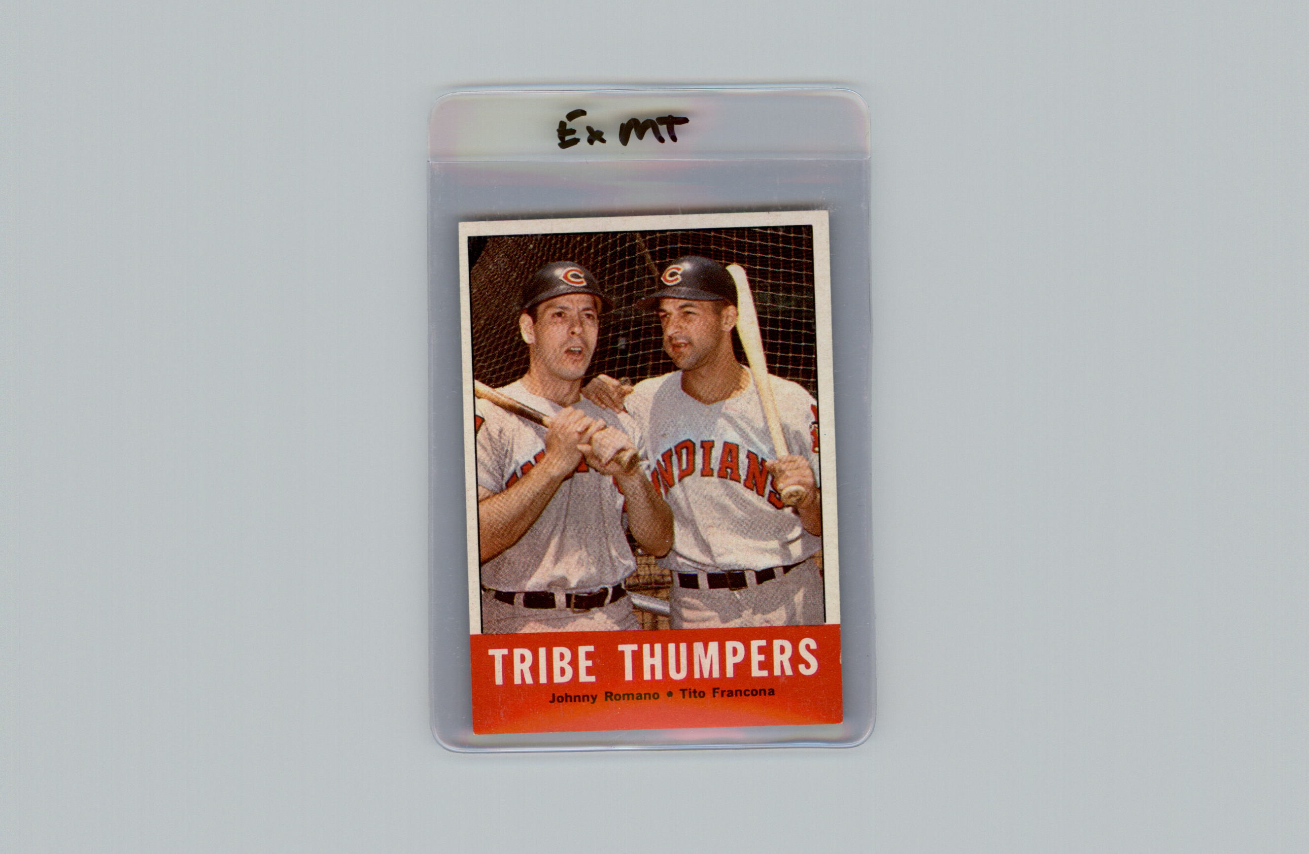 1963 Topps #392 Tribe Thumpers/Johnny Romano/Tito Francona