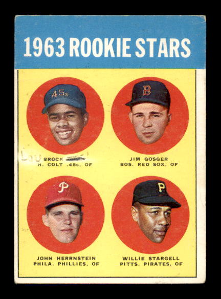 1963 Topps #553 Rookie Stars/Brock Davis RC/Jim Gosger RC/Willie Stargell RC/John Herrnstein RC