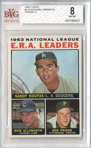 1964 Topps #1 NL ERA Leaders/Sandy Koufax/Dick Ellsworth/Bob Friend