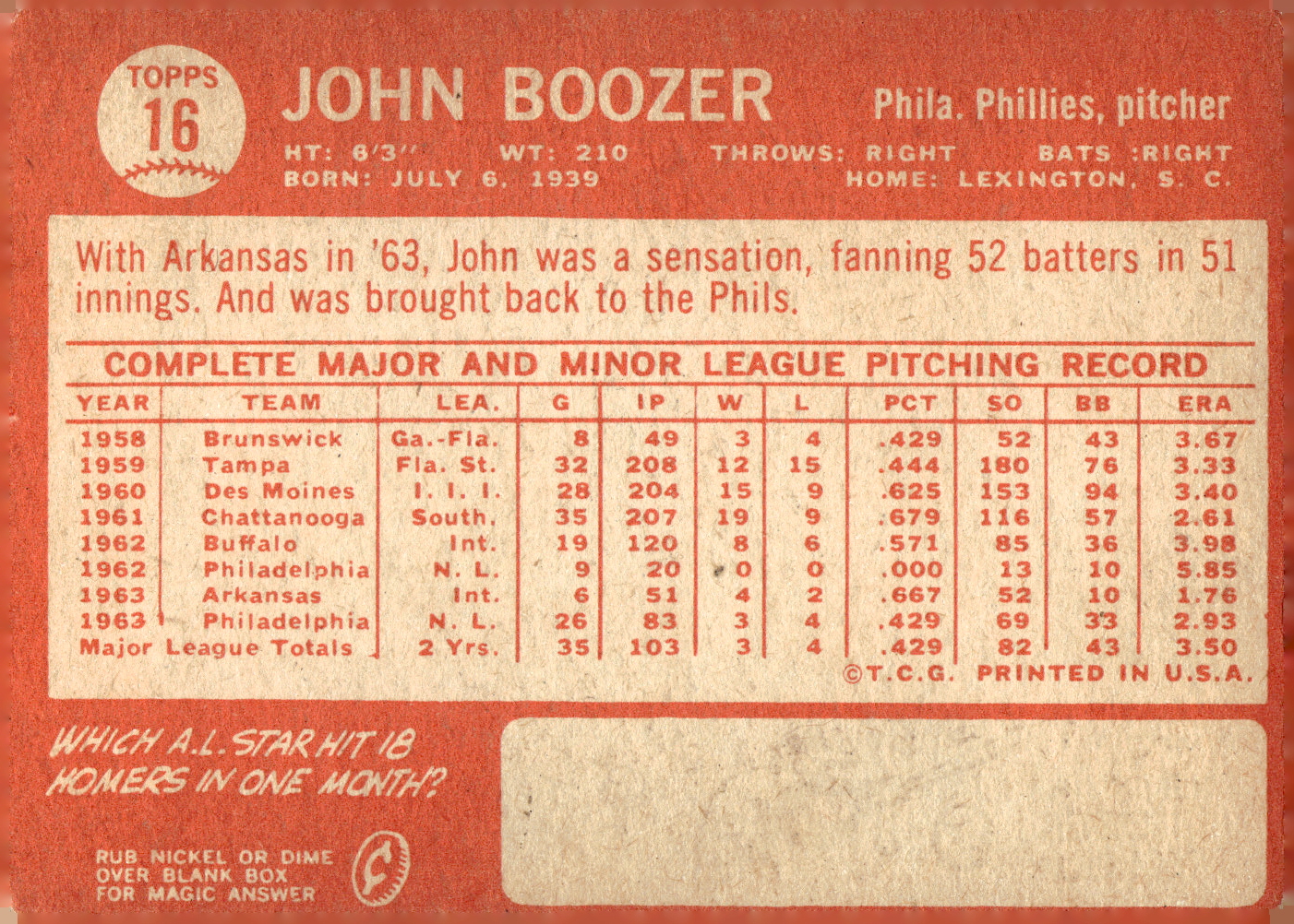 1964 Topps Baseball verschiedene Singles zur Auswahl #1-107 - Bild 43 von 497