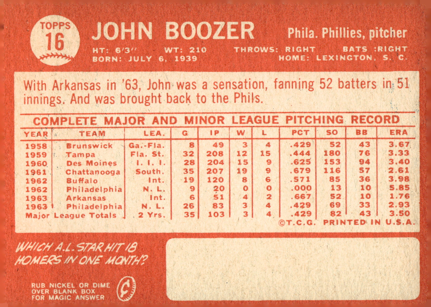 1964 Topps Baseball verschiedene Singles zur Auswahl #1-107 - Bild 45 von 497