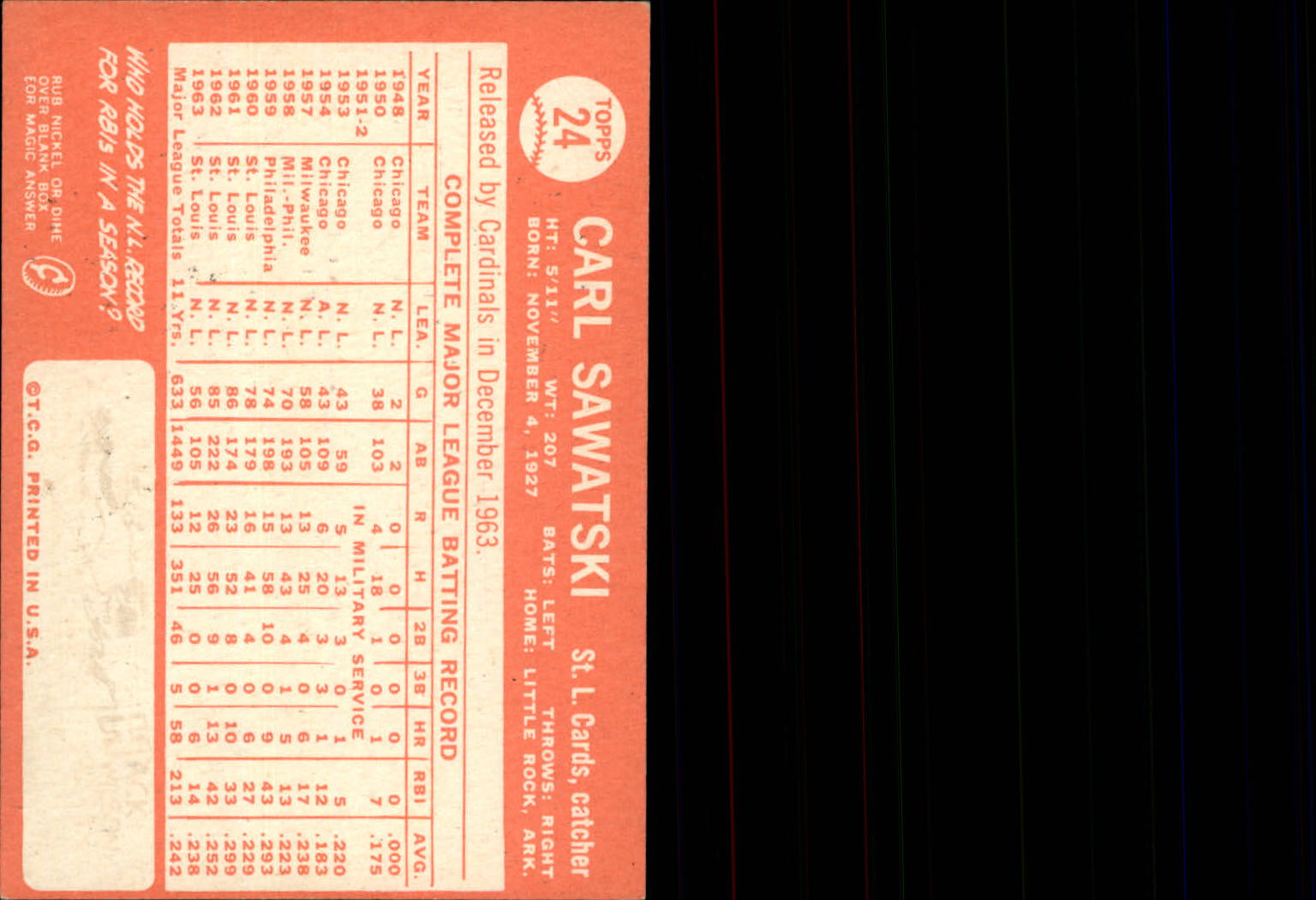 1964 Topps Baseball verschiedene Singles zur Auswahl #1-107 - Bild 93 von 497