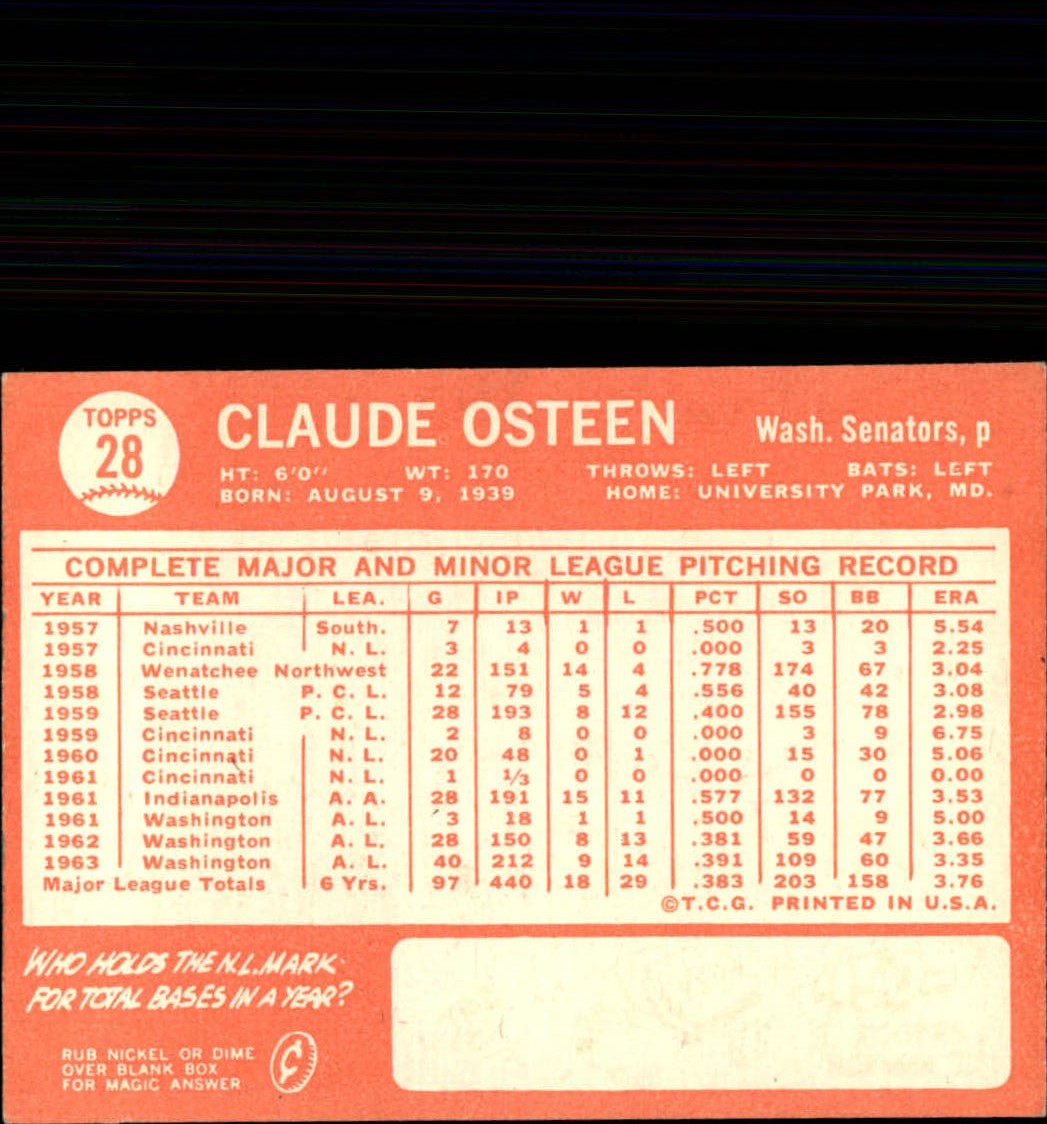 1964 Topps Baseball verschiedene Singles zur Auswahl #1-107 - Bild 113 von 497